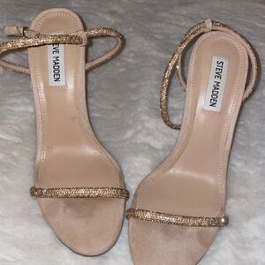 Steve Madden Glittering Gold Strappy Heels